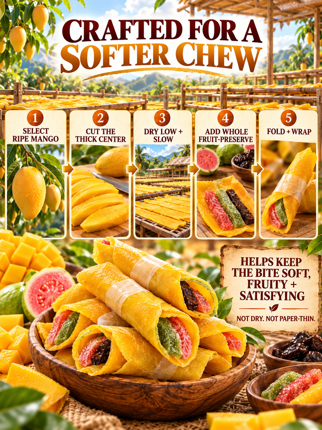 😋 Mango Fruit Rolls - The Sweet-Tangy Snack Your Cravings Actually Want-FD6U