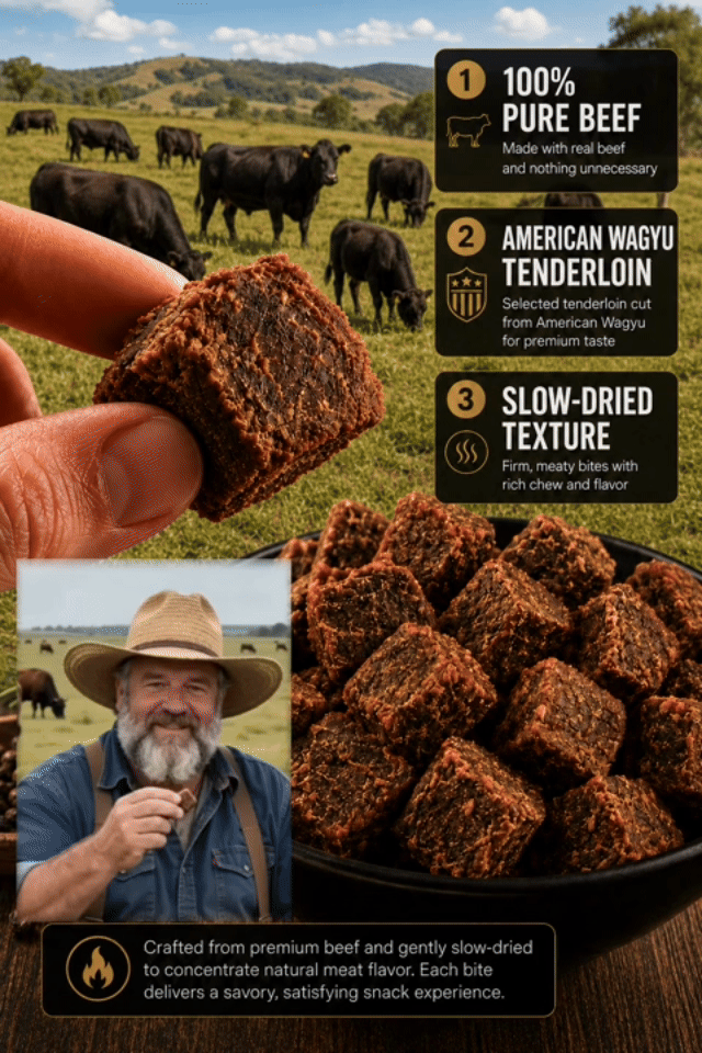 🥩 Premium Wagyu Beef Bites – 100% American Wagyu Tenderloin-A