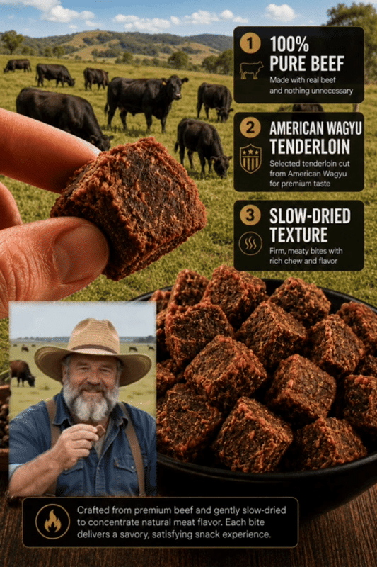 🥩 Premium Wagyu Beef Bites – 100% American Wagyu Tenderloin-A