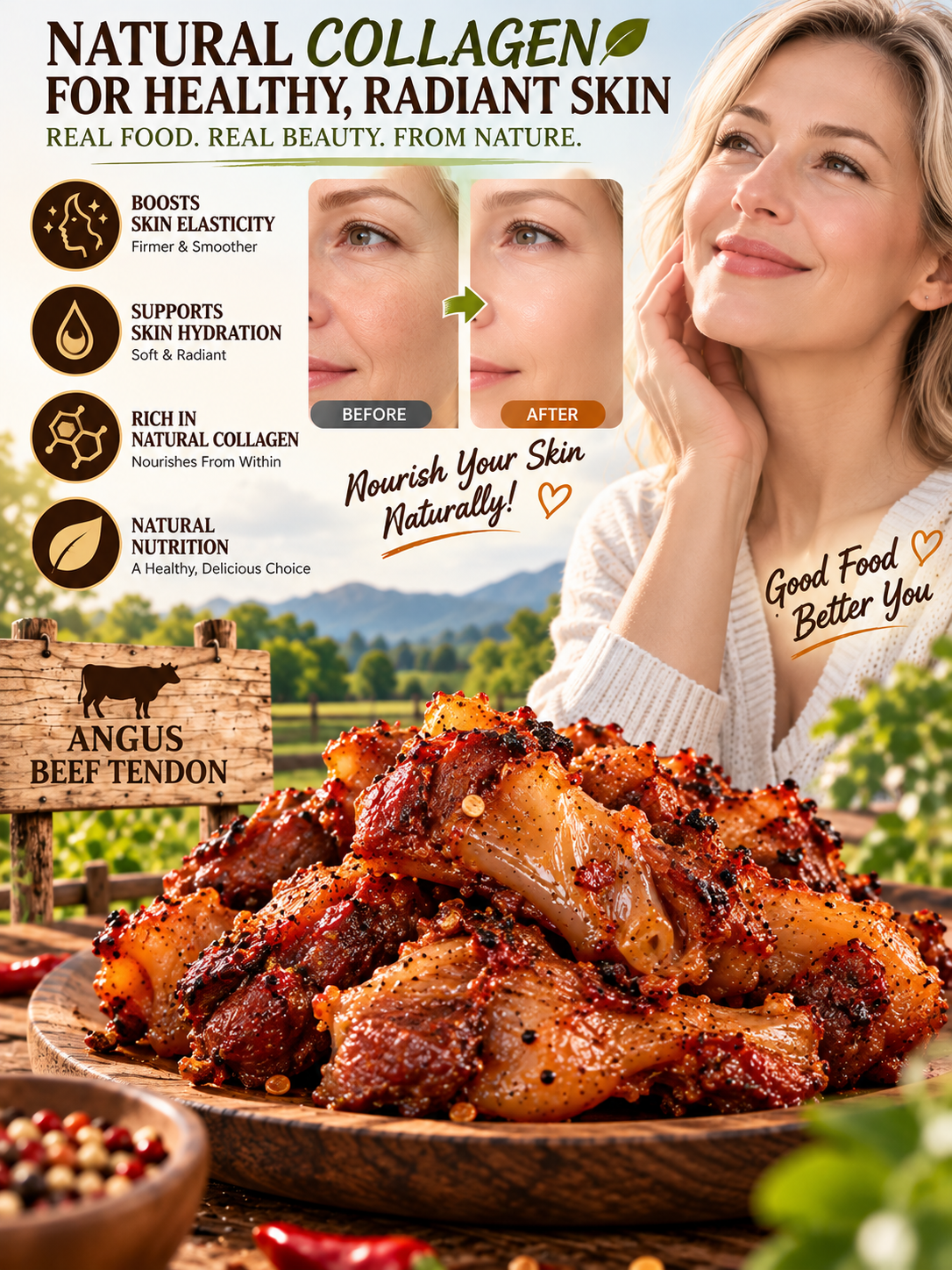🥩BBQ Angus Beef Tendon | Smoky, Savory & Fall-Off-The-Bone Tender-FD6U