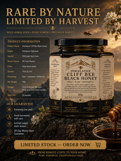 Himalayan Cliff Bee Black Honey-A