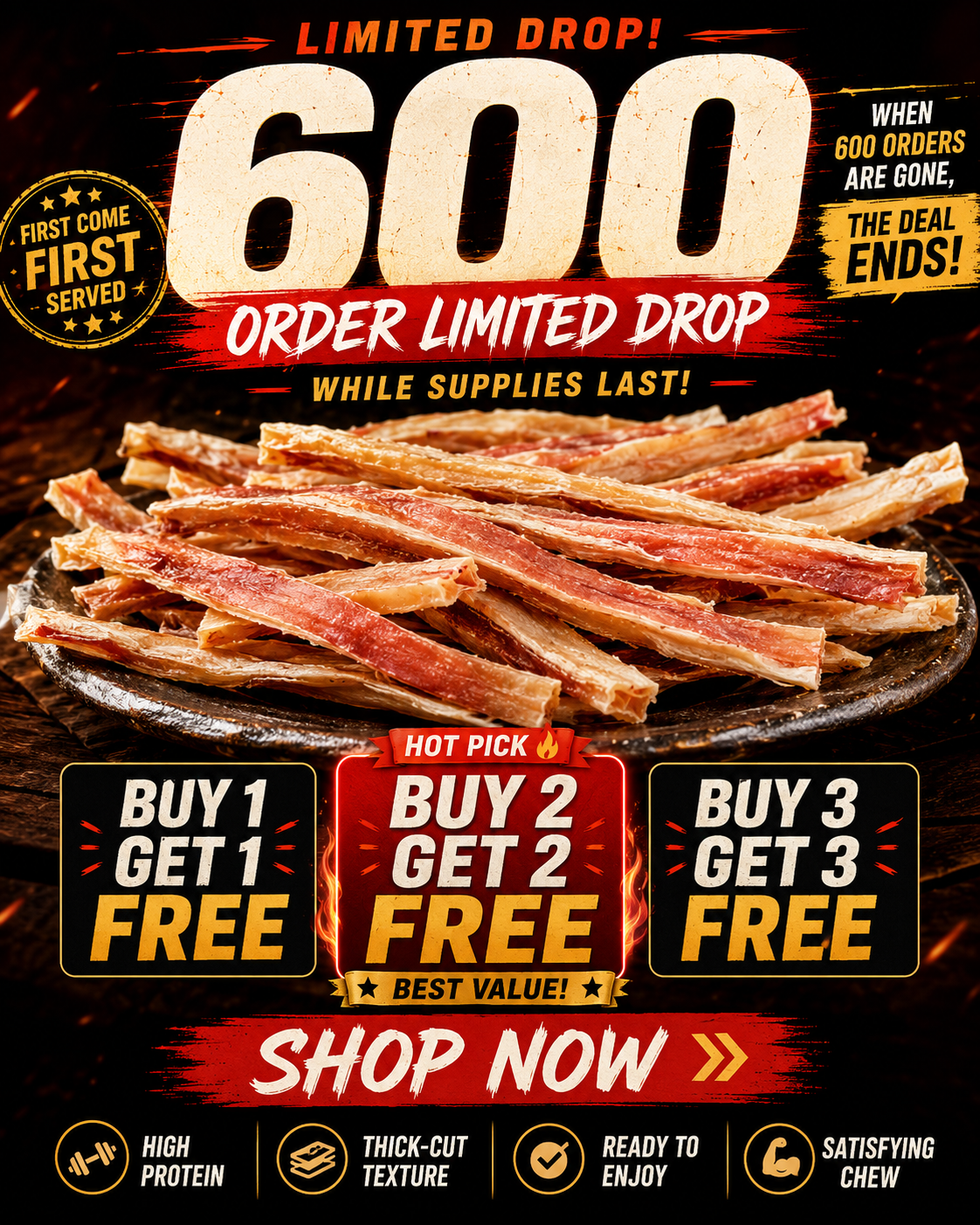 🔥 Deep-Sea Squid Strips‖ High-Protein Ready-to-Eat Seafood Snack for Smarter Daily Snacking-A