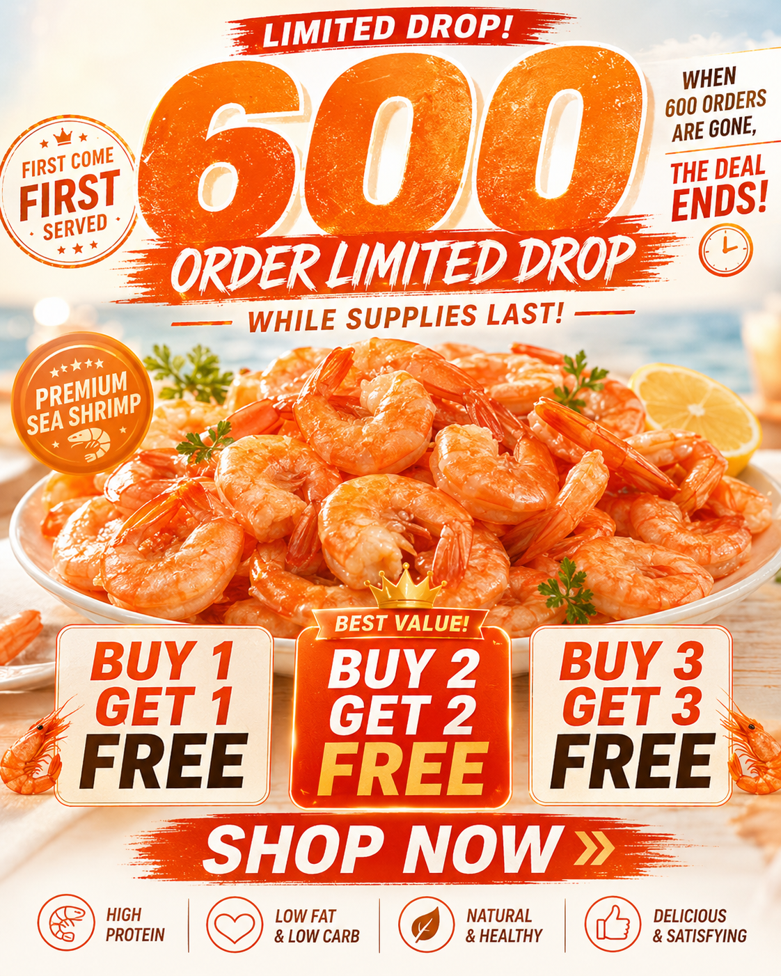 Dried Sea Shrimp ‖ No Sugar Crash, More Protein, Real Seafood Flavor-A