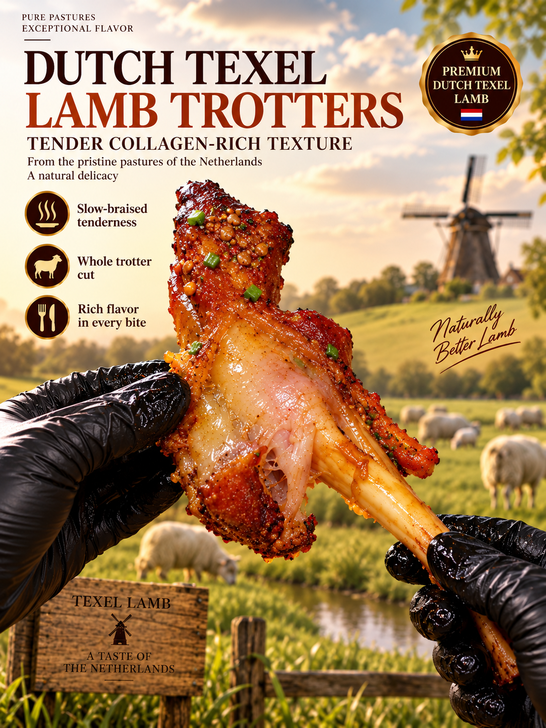 🐑BBQ Lamb Trotters | Smoky, Savory & Fall-Off-The-Bone Tender-FD6U