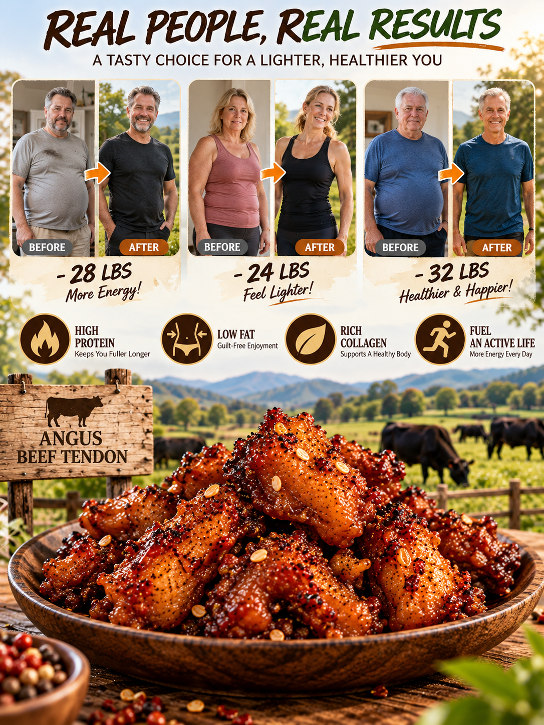 🥩BBQ Angus Beef Tendon | Smoky, Savory & Fall-Off-The-Bone Tender-FD6U