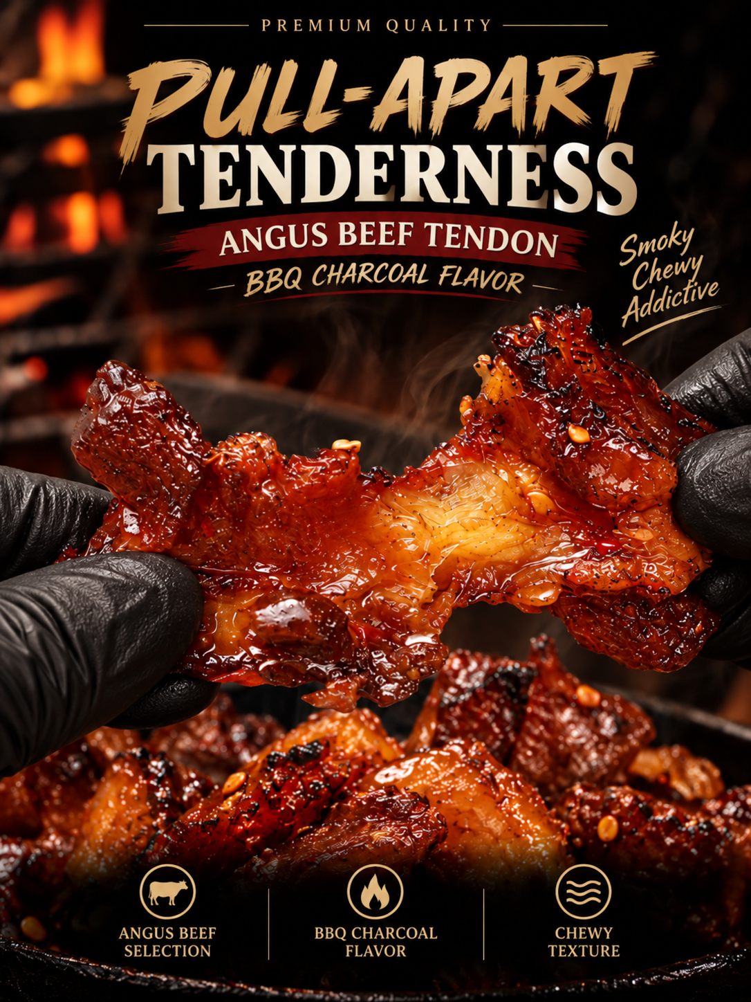 🥩BBQ Angus Beef Tendon | Smoky, Savory & Fall-Off-The-Bone Tender-FD6U