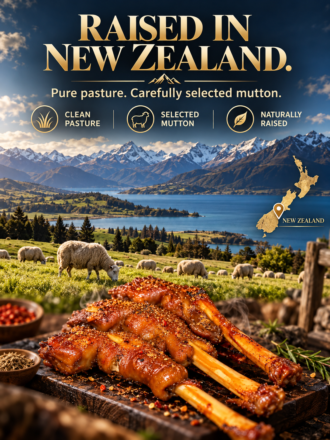🐑Char-Grilled Lamb Trotters |Smoky Flavor • Fall-Off-The-Bone Tender • Rich in Natural Collagen-A