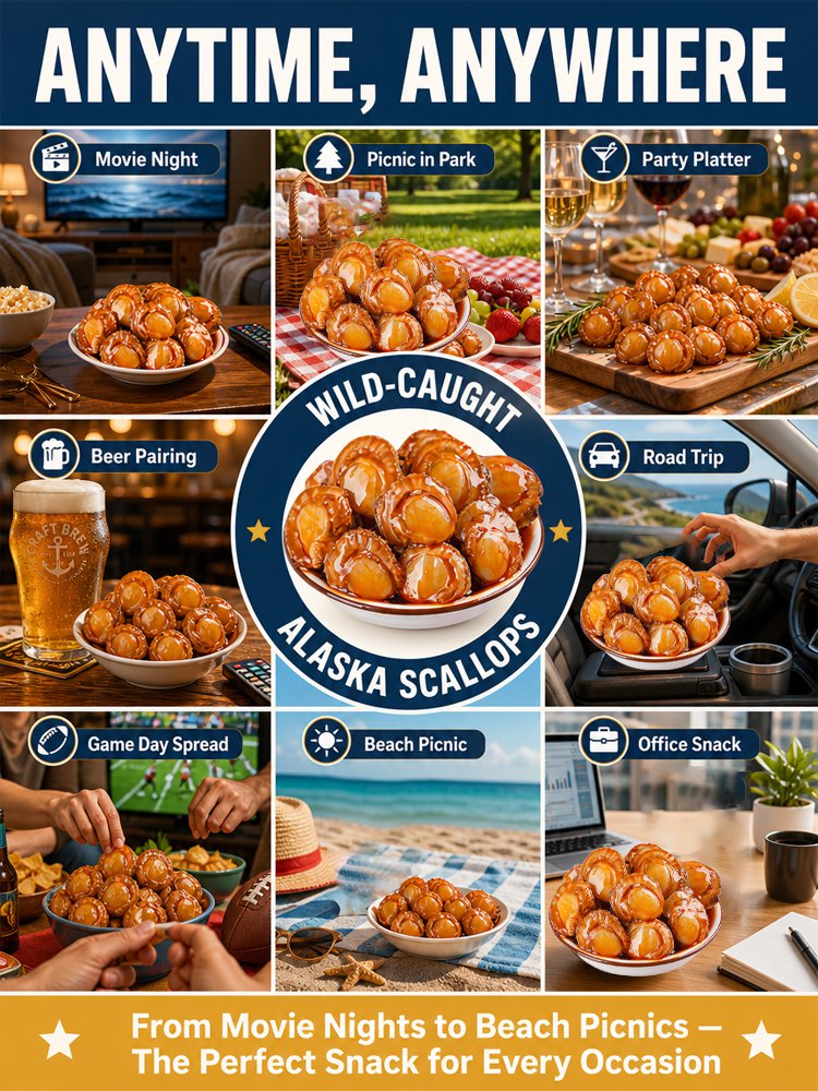 Premium Wild-Caught Scallops-A